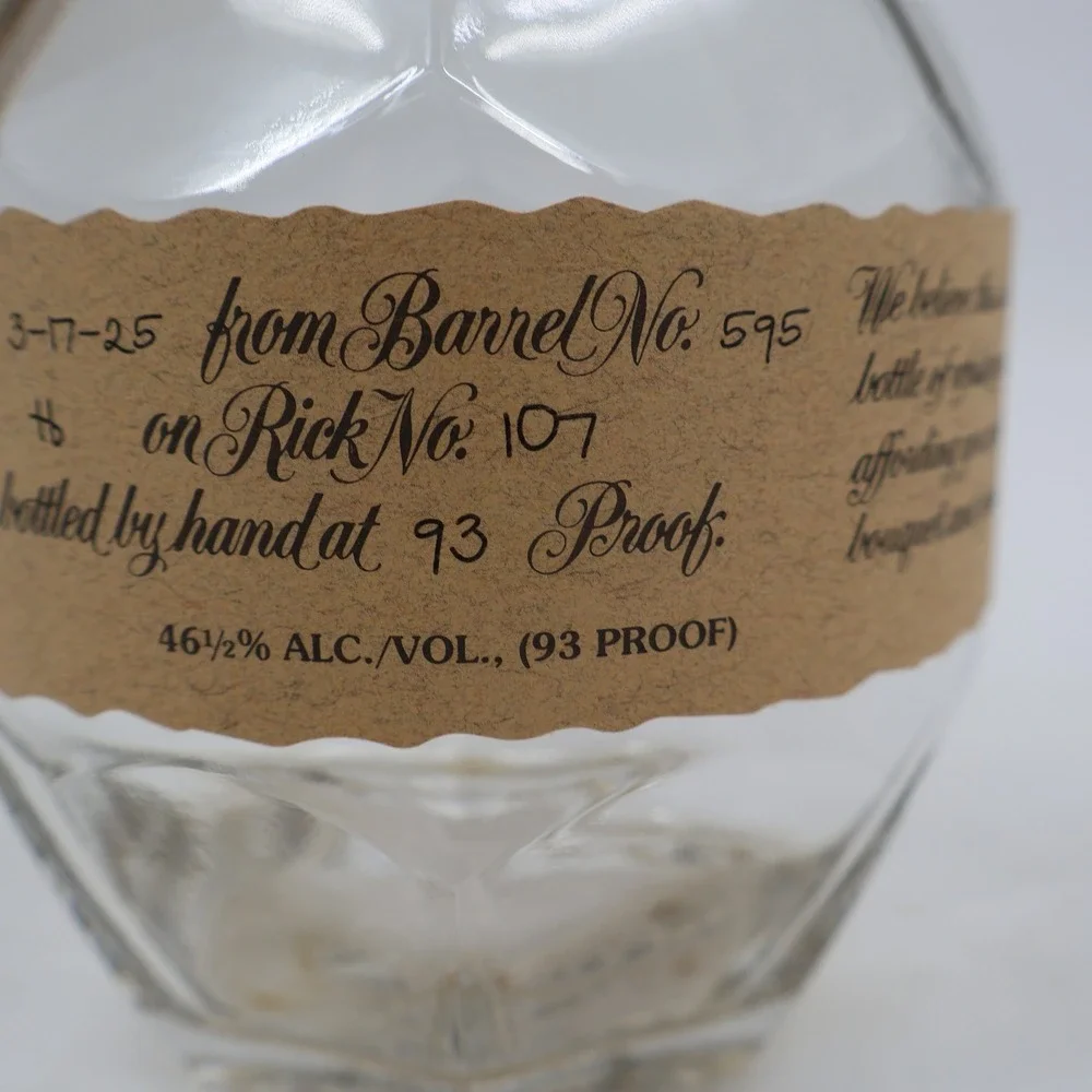 Blanton's Empty Bourbon Bottle 750ml Clear Faceted Glass Rick 107 Barrel 595